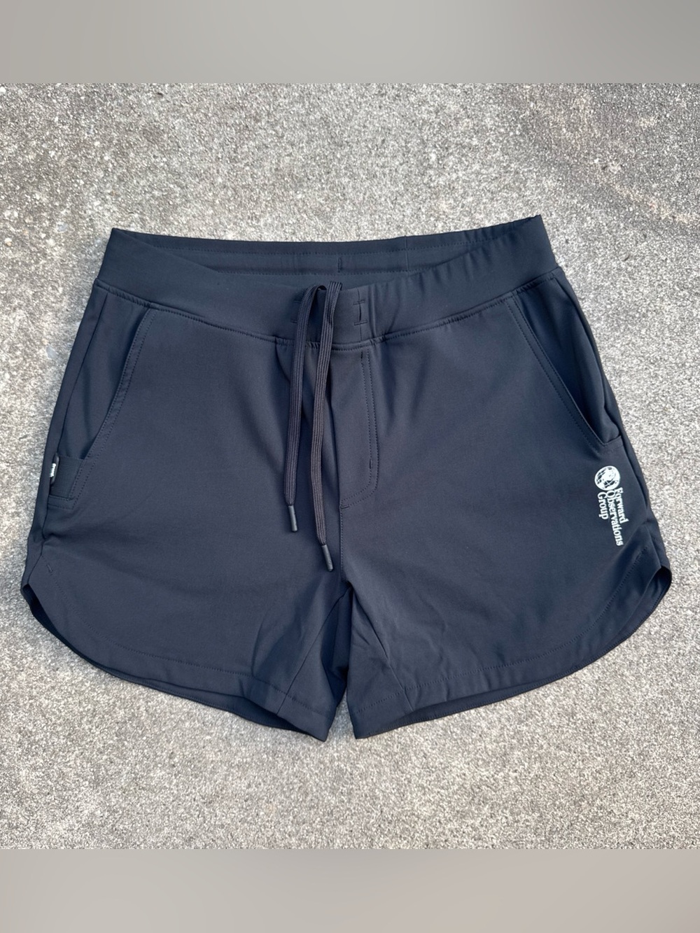Forward Observations Group Shorts Mens Large Black Athletic FOG Running Gym Logo